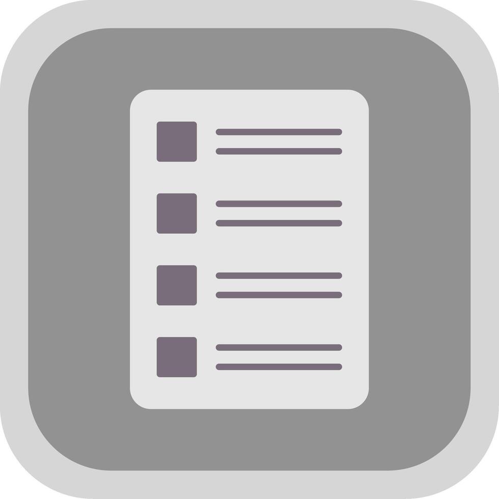 Task List Flat Round Corner Icon vector
