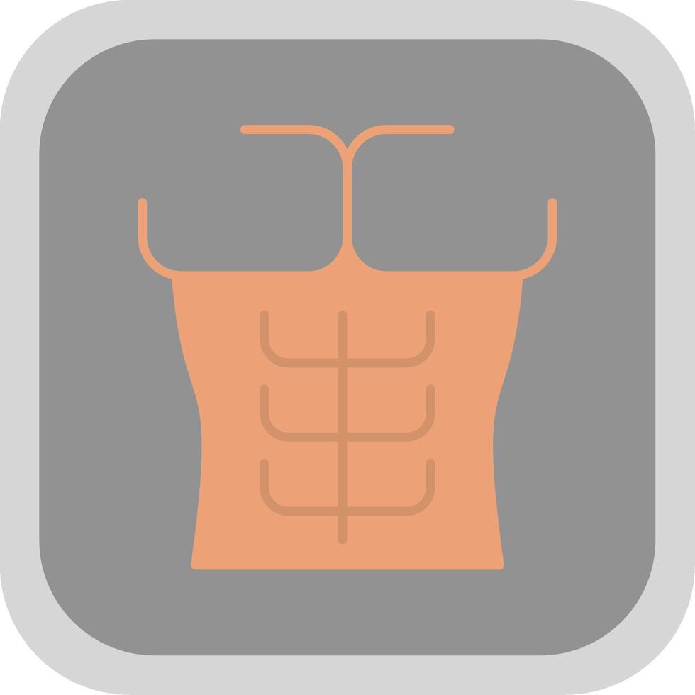 Six Pack Flat Round Corner Icon vector