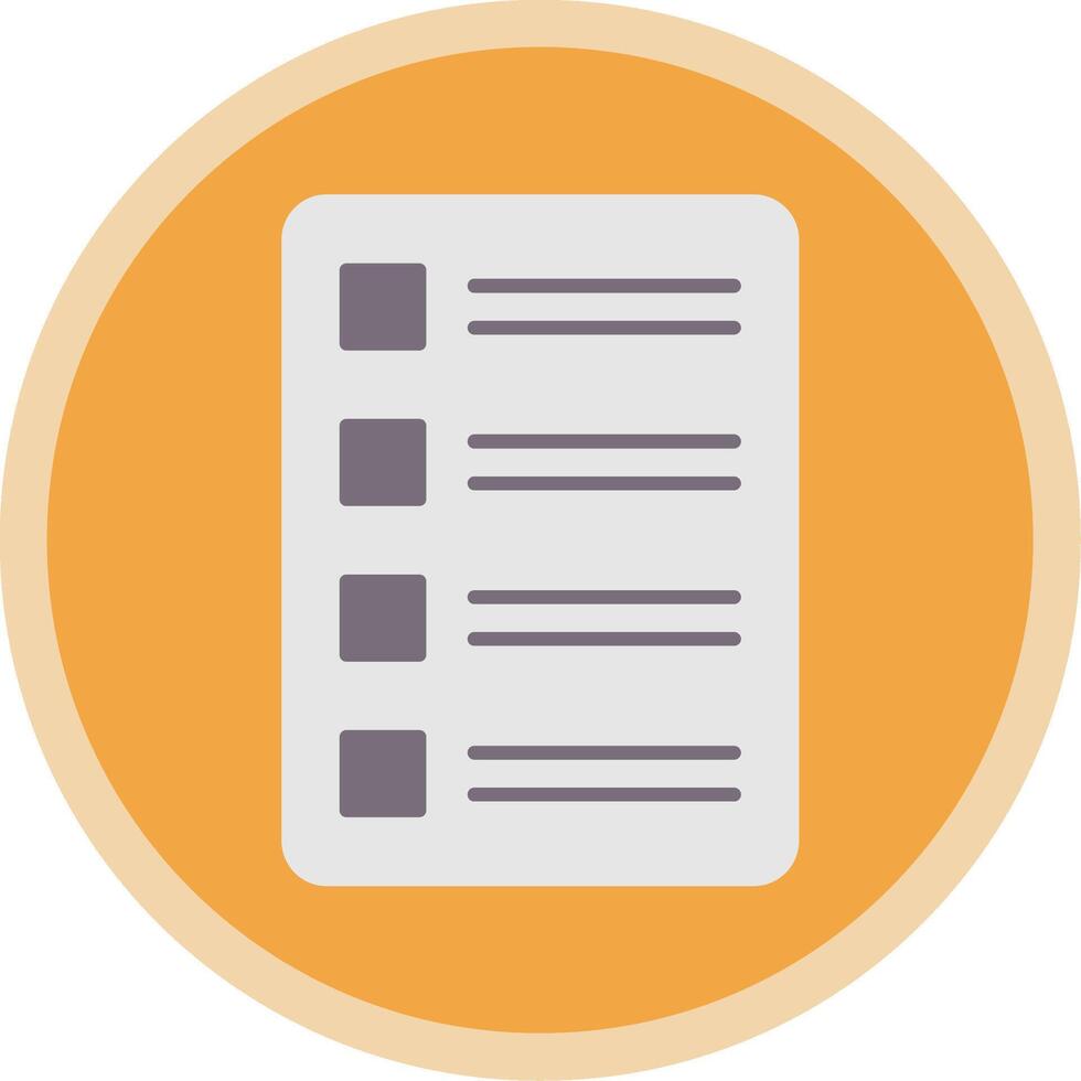 Task List Flat Multi Circle Icon vector