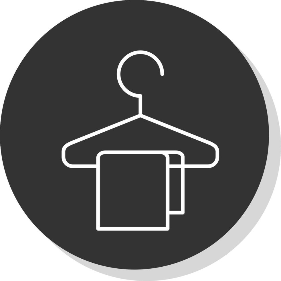 Changing Room Line Grey Circle Icon vector
