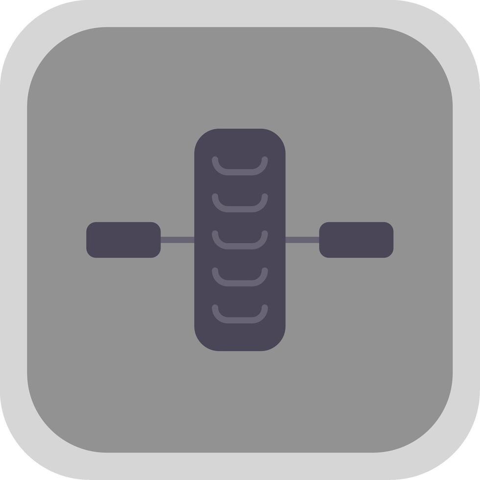 Wheel Flat Round Corner Icon vector