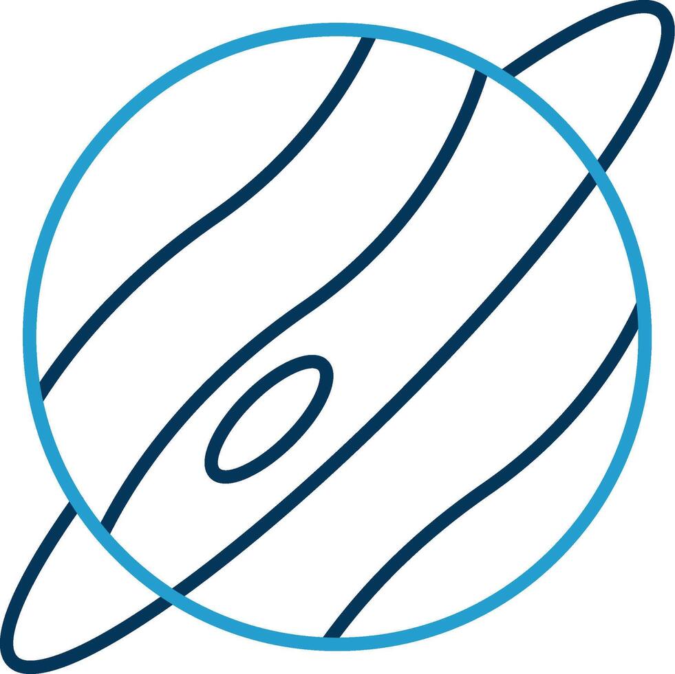 Planet Line Blue Two Color Icon vector