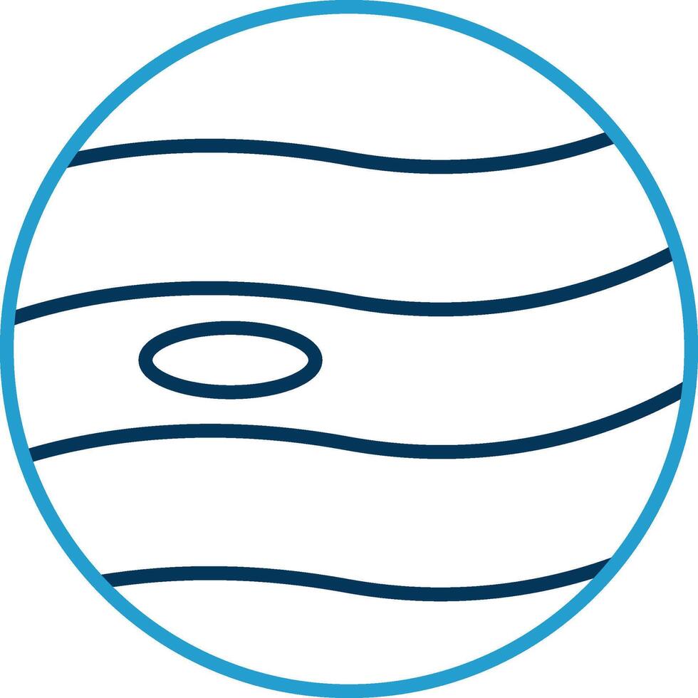 Planet Line Blue Two Color Icon vector