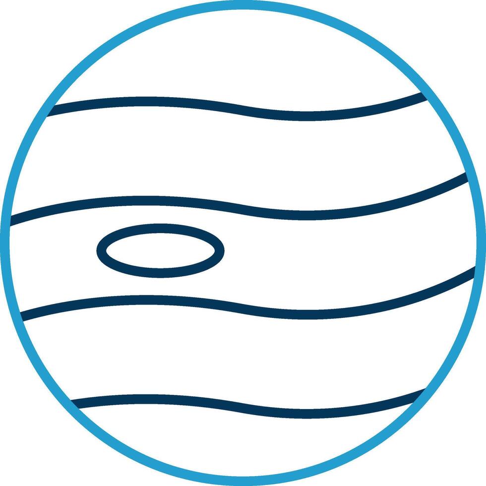 Planet Line Blue Two Color Icon vector