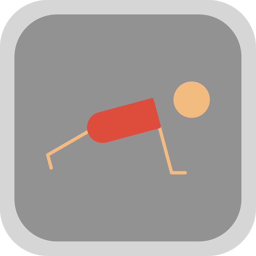 Exercise Flat Round Corner Icon vector