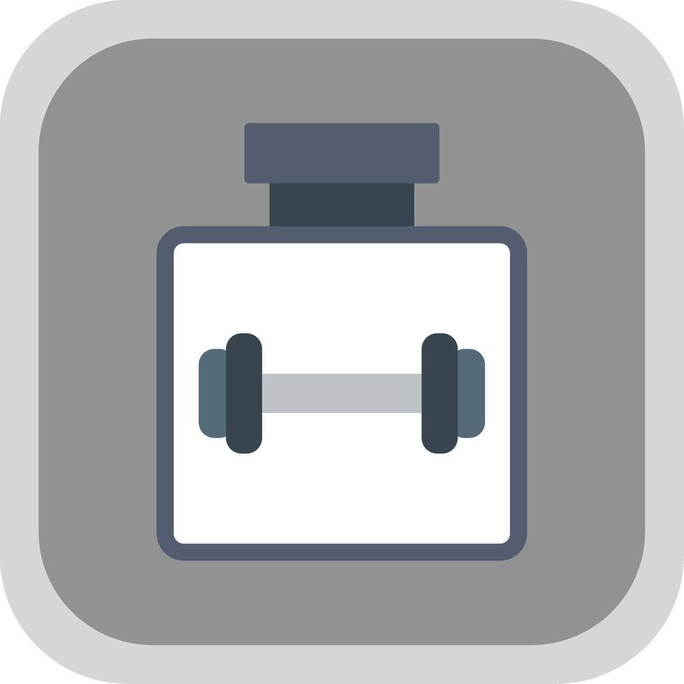 Protein Flat Round Corner Icon vector