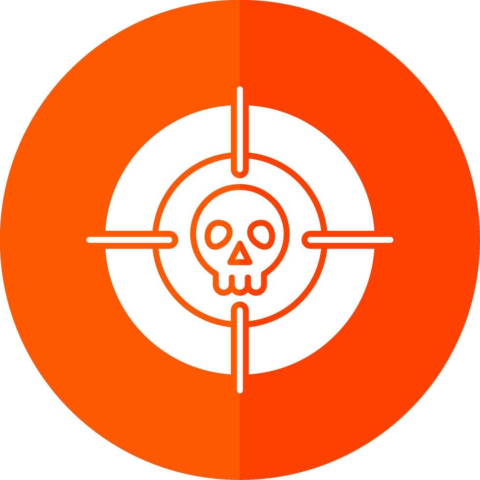 Targeted Glyph Red Circle Icon vector