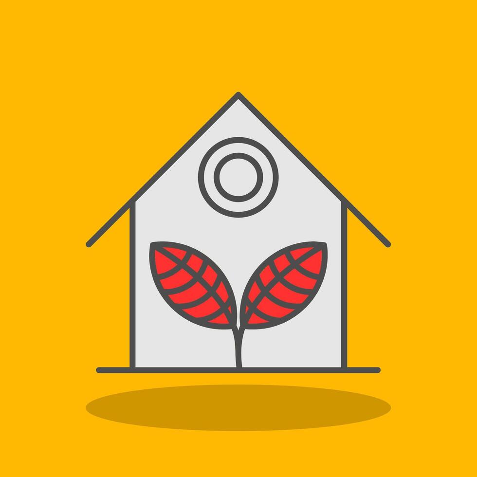Greenhouse Filled Shadow Icon vector