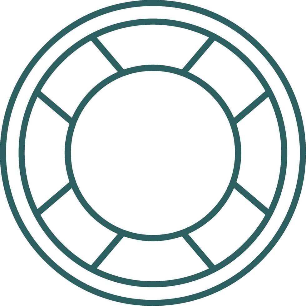 Lifebuoy Line Gradient Round Corner Icon vector