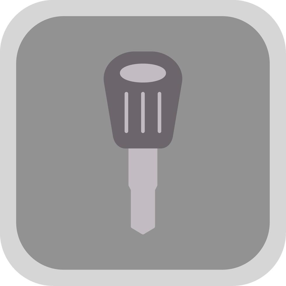 Car Key Flat Round Corner Icon vector
