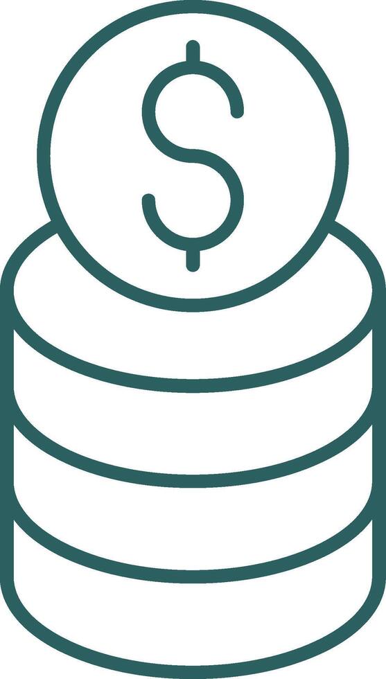 Income Line Gradient Round Corner Icon vector
