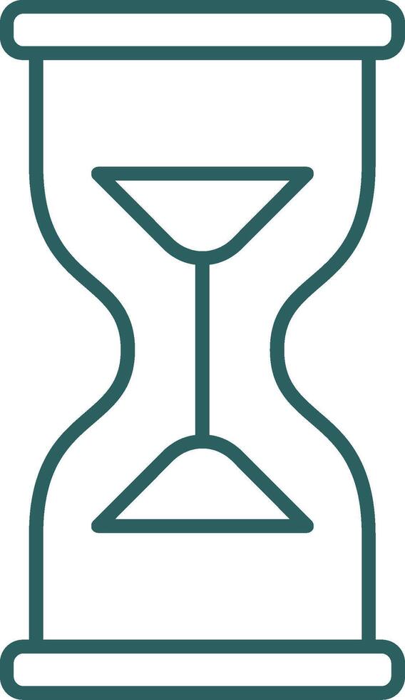 Hourglass Line Gradient Round Corner Icon vector