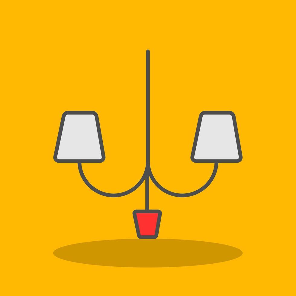 Lamp Filled Shadow Icon vector