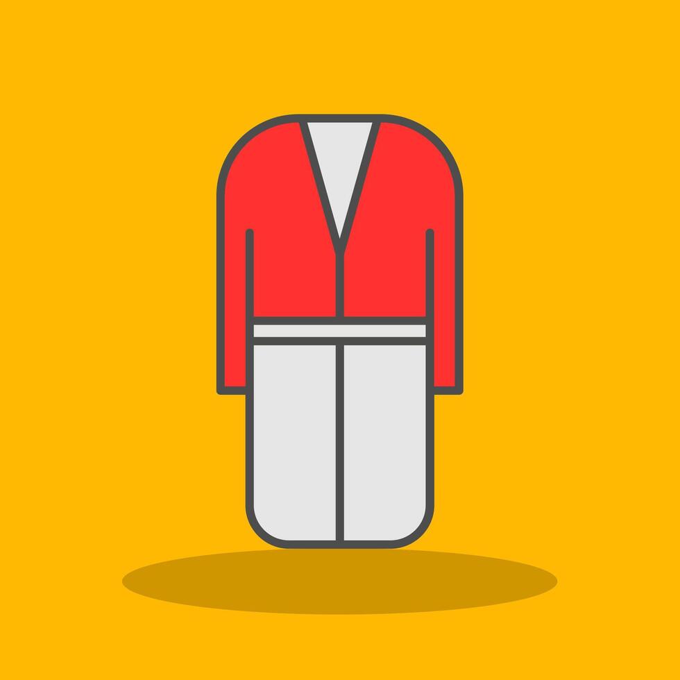 Bath Robe Filled Shadow Icon vector