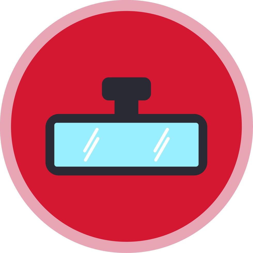Rearview Flat Multi Circle Icon vector