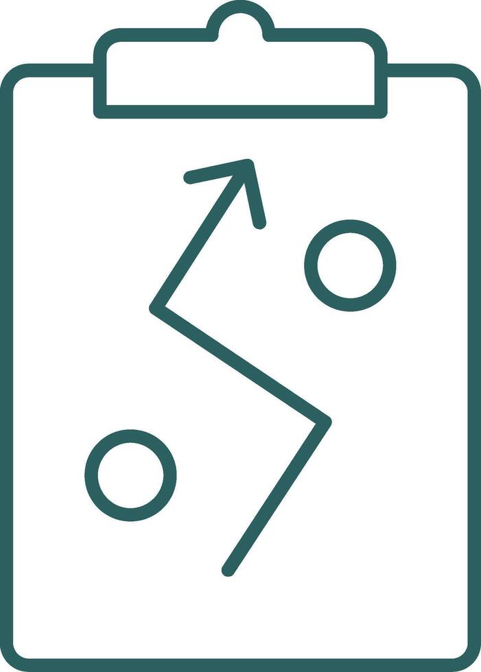 Strategy Line Gradient Round Corner Icon vector