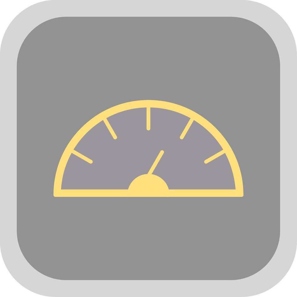 Speedometer Flat Round Corner Icon vector