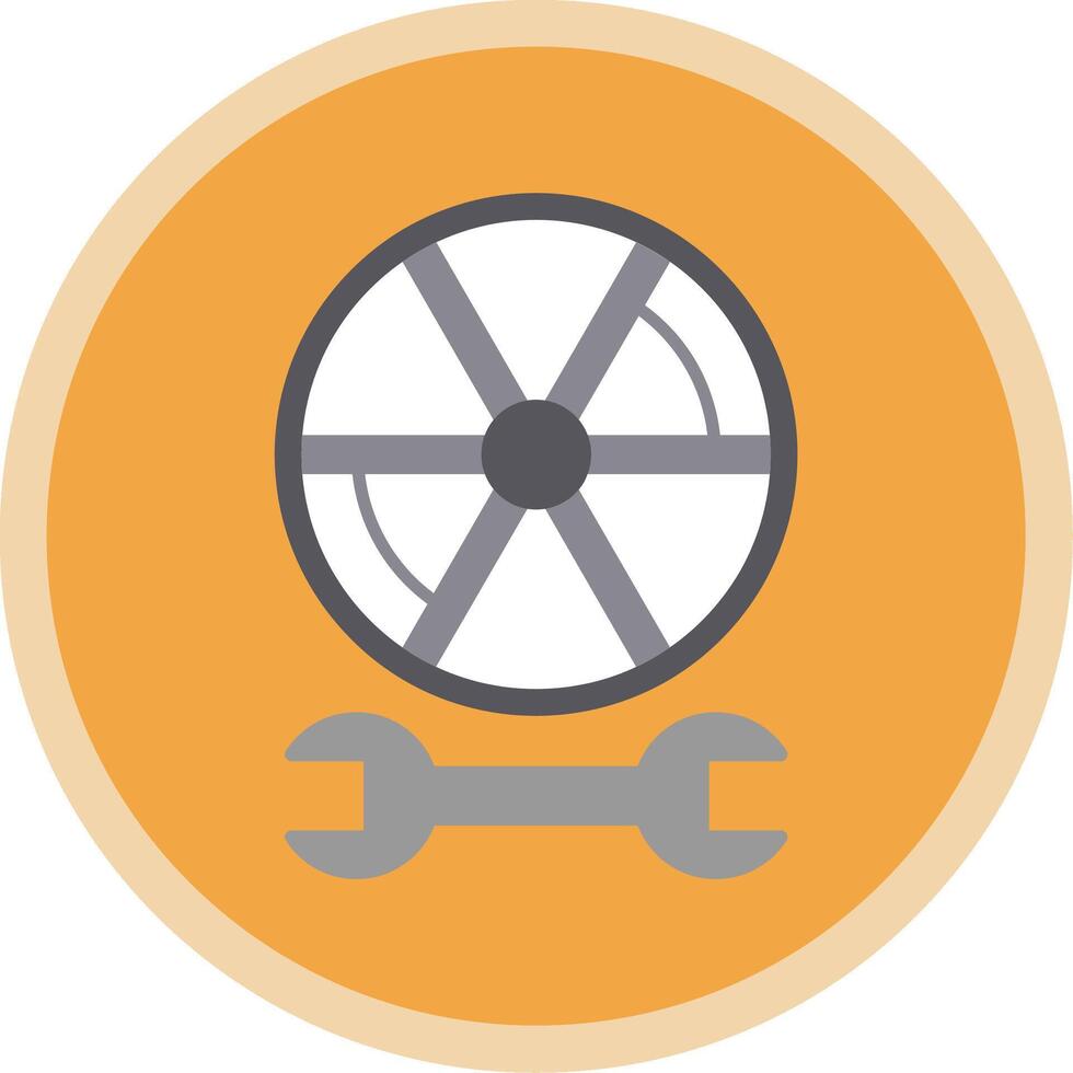 Tire Flat Multi Circle Icon vector