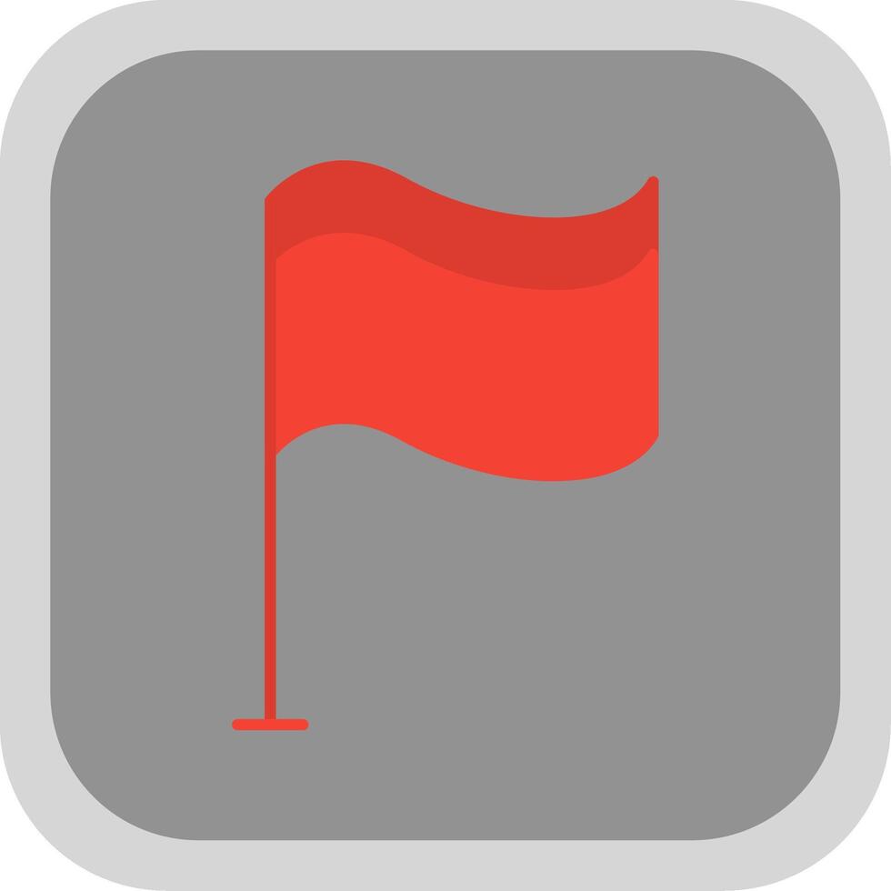 Race Flag Flat Round Corner Icon vector