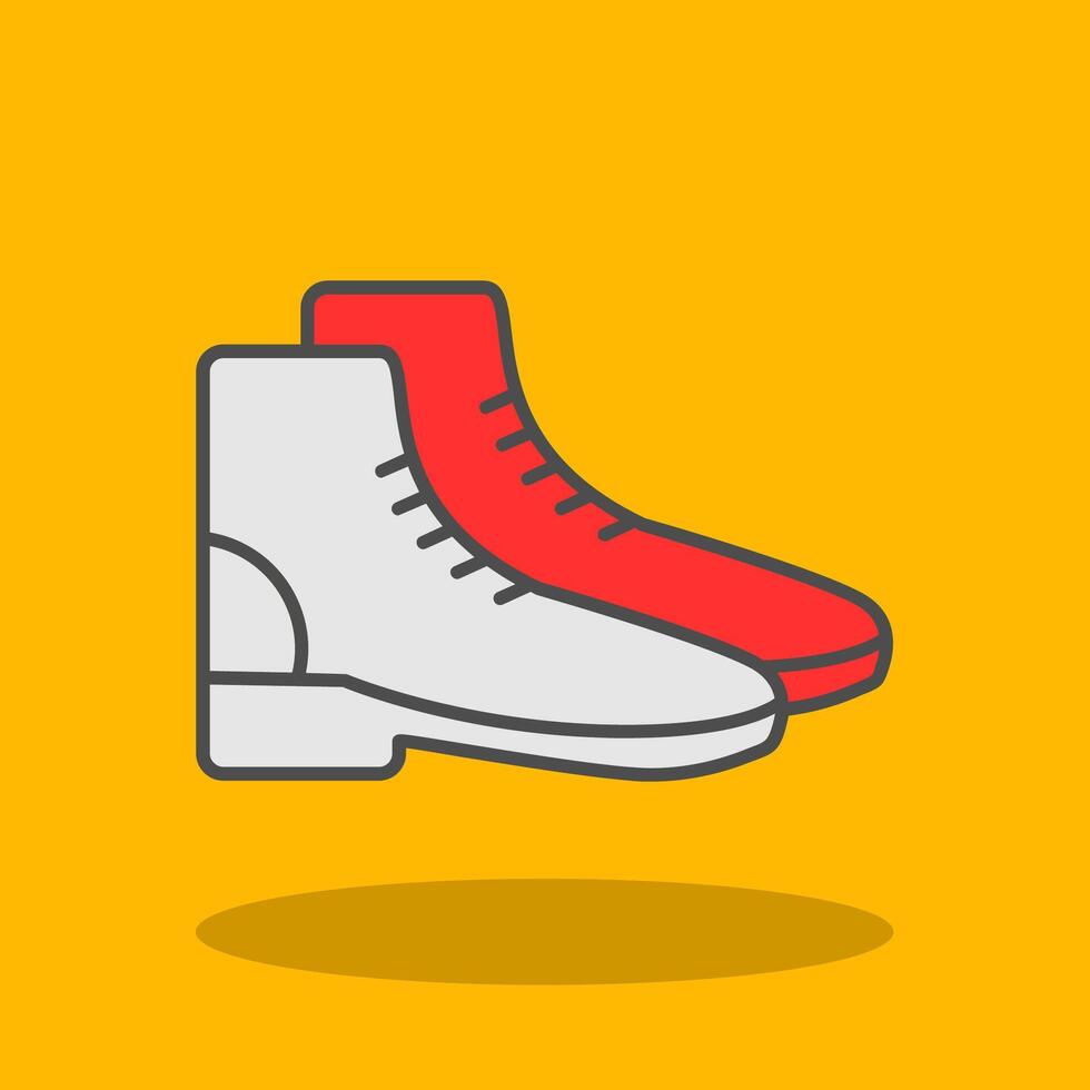 Boots Filled Shadow Icon vector