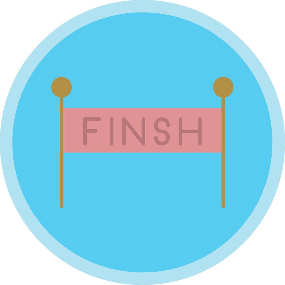 Finish Line Flat Multi Circle Icon vector
