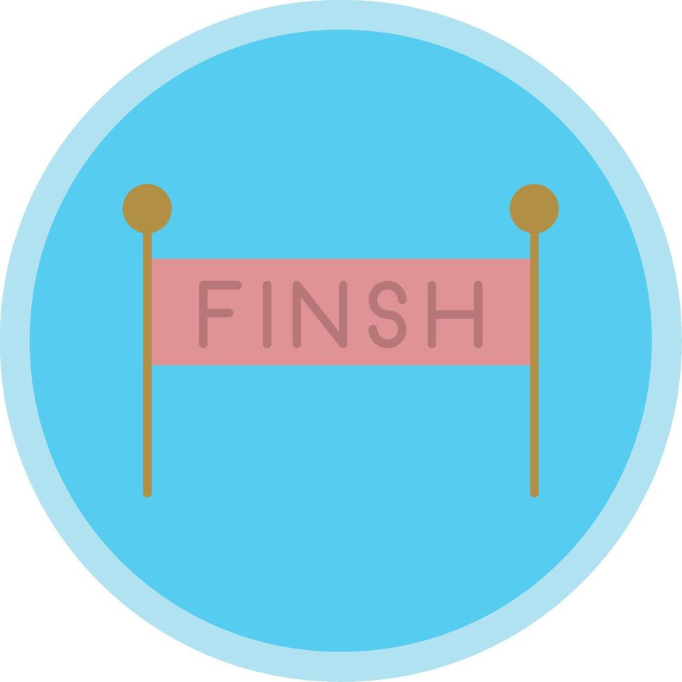 Finish Line Flat Multi Circle Icon vector