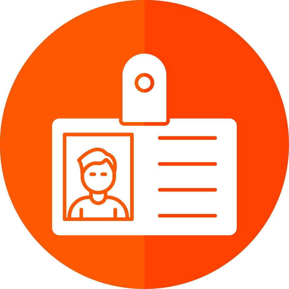Id Glyph Red Circle Icon vector