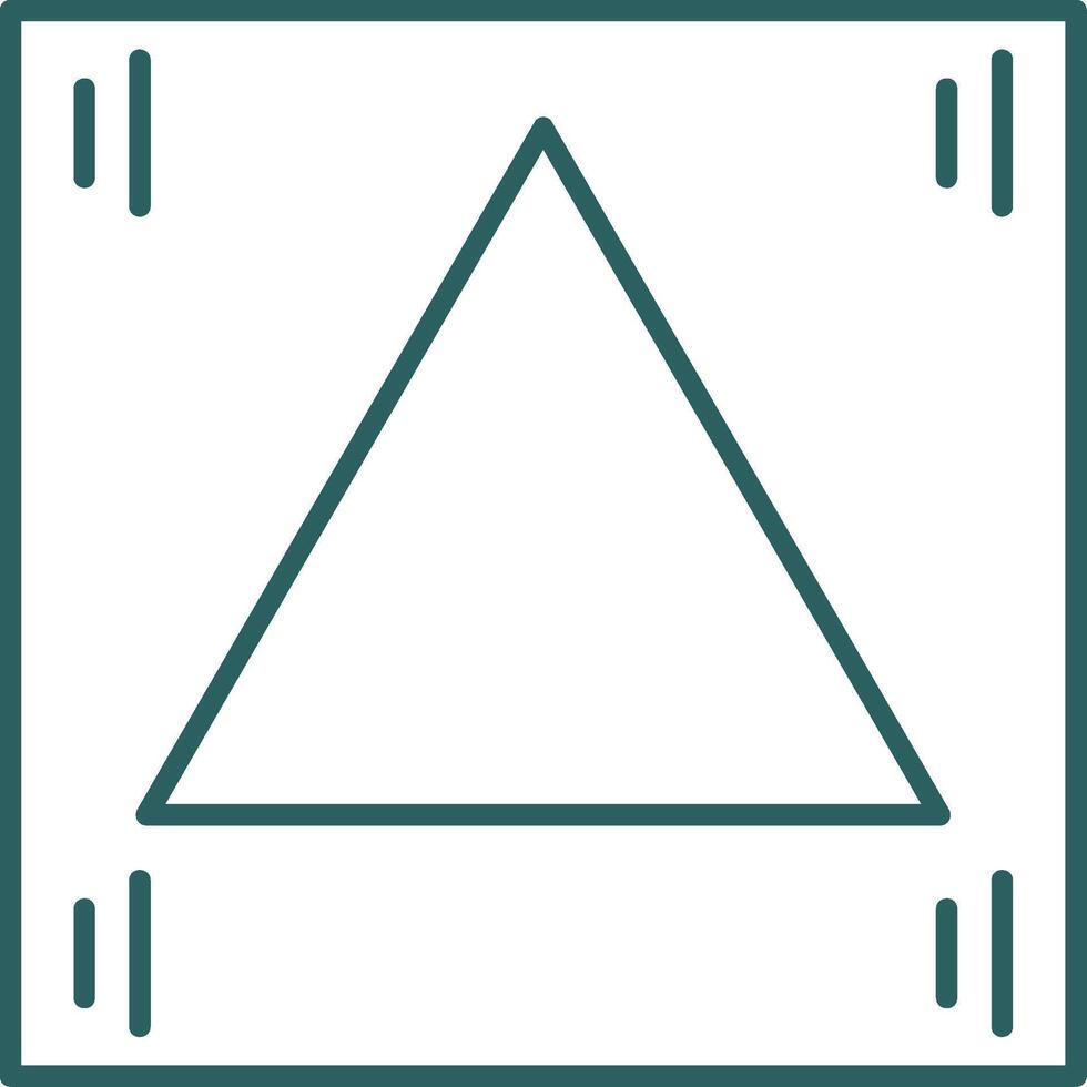 Triangle Line Gradient Round Corner Icon vector
