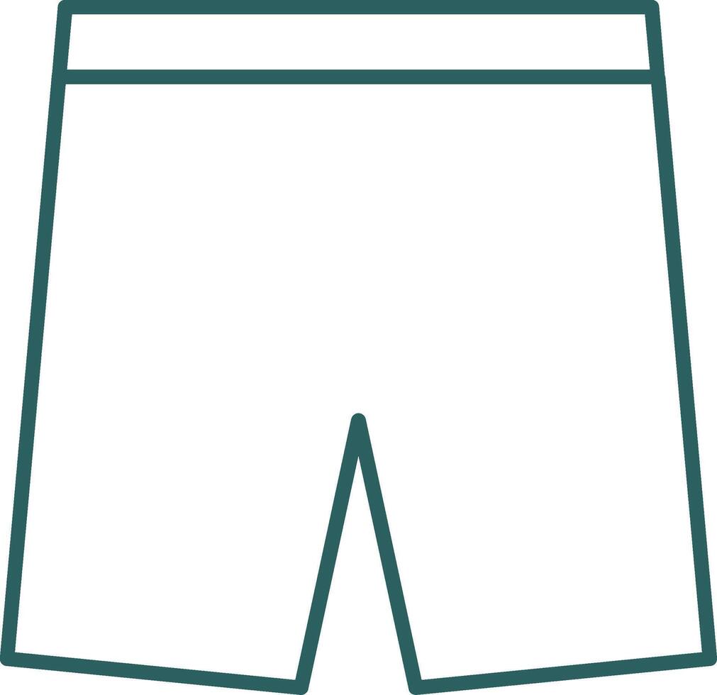 Shorts Line Gradient Round Corner Icon vector