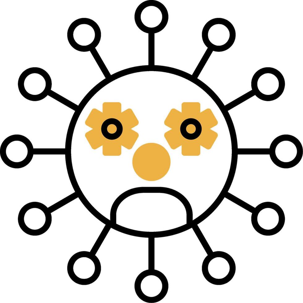 Social Network Skined Filled Icon vector
