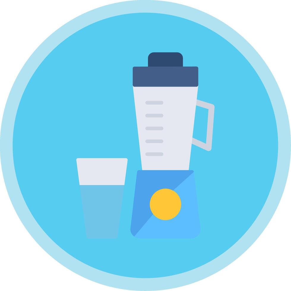 Juicer Flat Multi Circle Icon vector