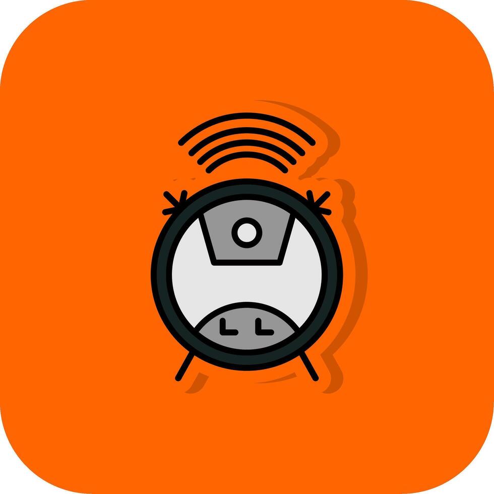 Wifi lleno naranja antecedentes icono vector