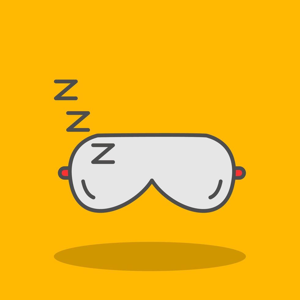 Sleeping Mask Filled Shadow Icon vector