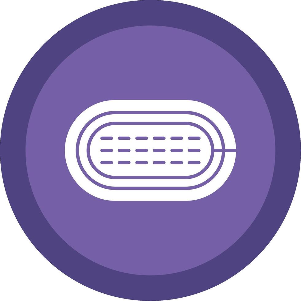Running Track Glyph Multi Circle Icon vector