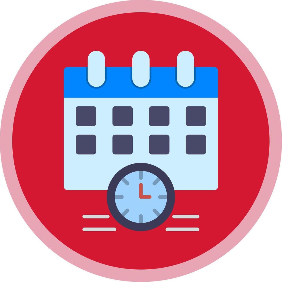 Schedule Flat Multi Circle Icon vector