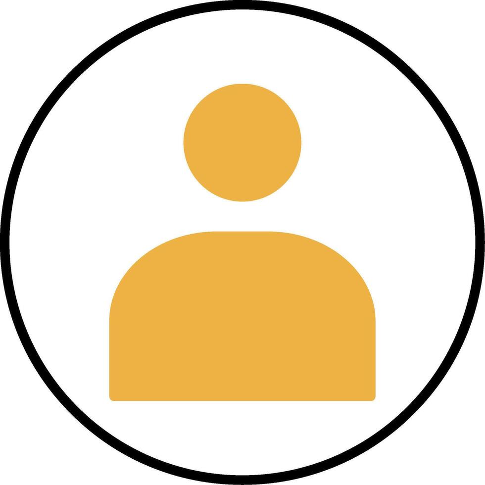 User Skined Filled Icon vector