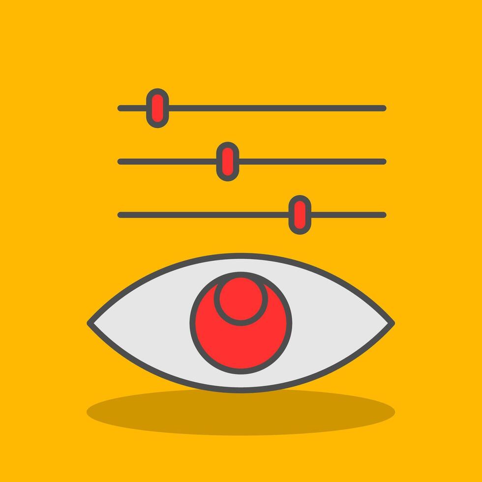 Color Adjustment Filled Shadow Icon vector
