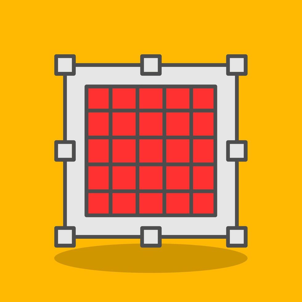 Grid Filled Shadow Icon vector