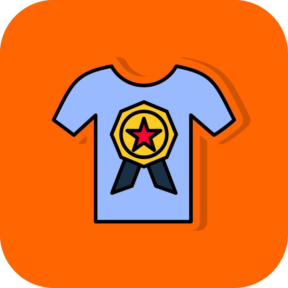 t camisa lleno naranja antecedentes icono vector