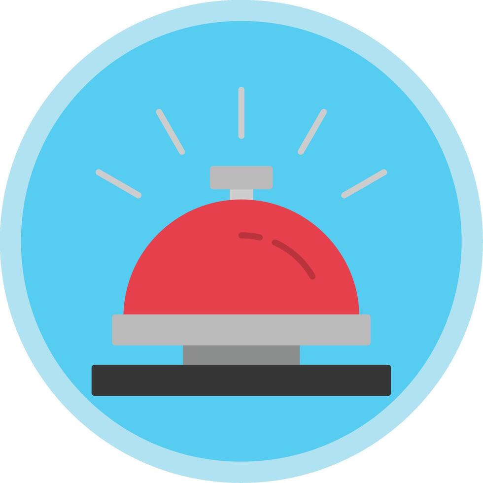 Hotel Bell Flat Multi Circle Icon vector