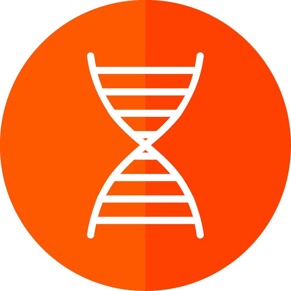 DNA Glyph Red Circle Icon vector