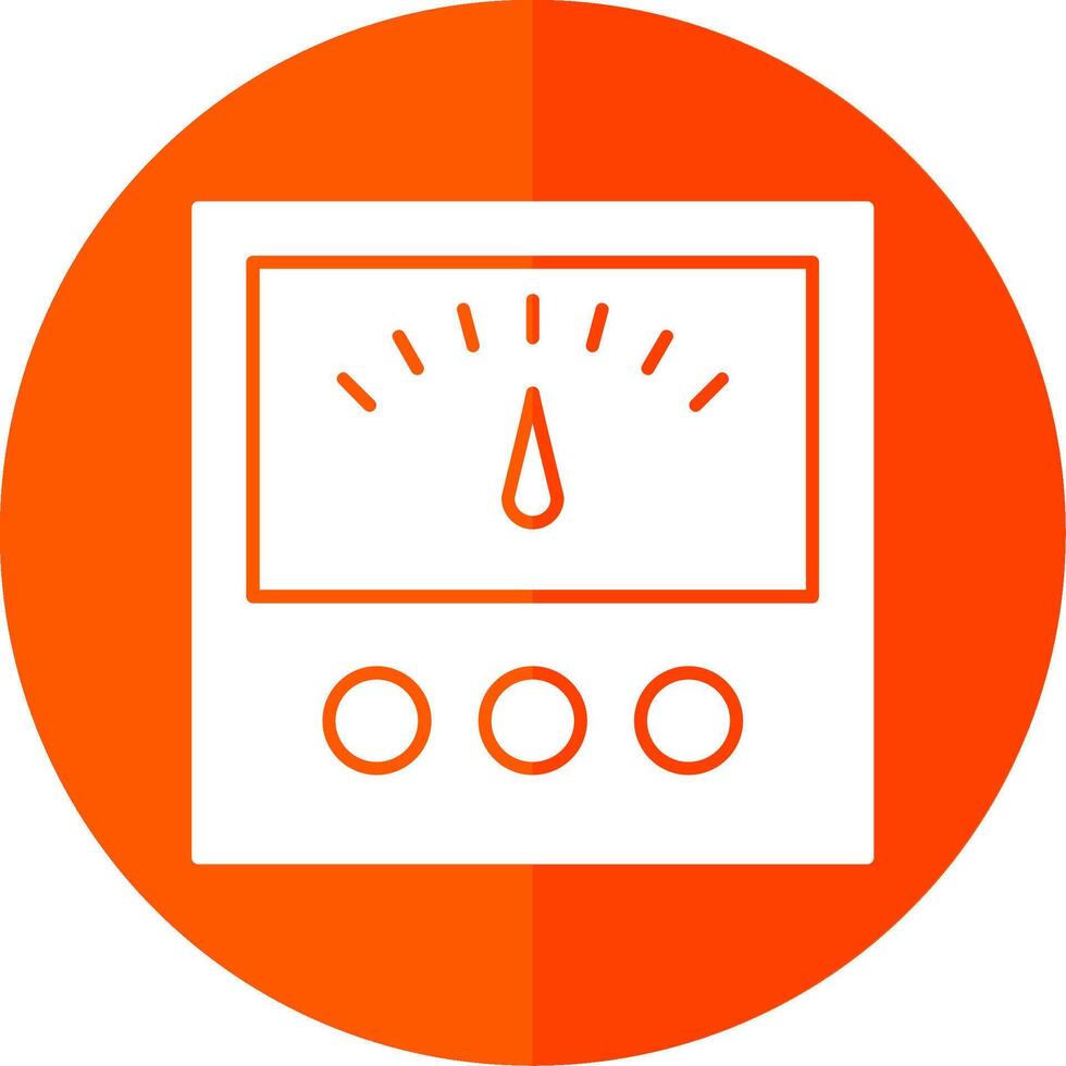 Voltage Indicator Glyph Red Circle Icon vector
