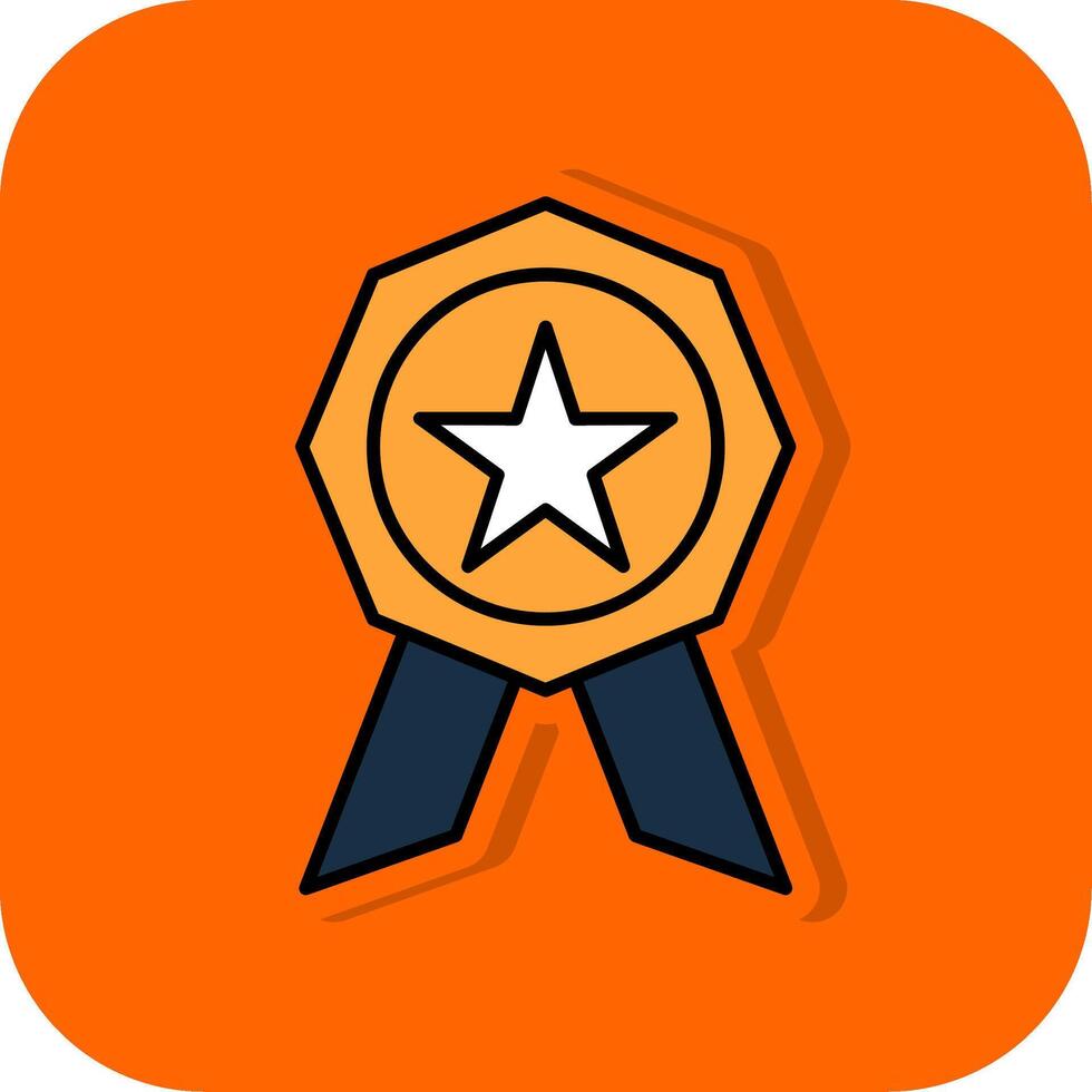 mejor vendedor lleno naranja antecedentes icono vector