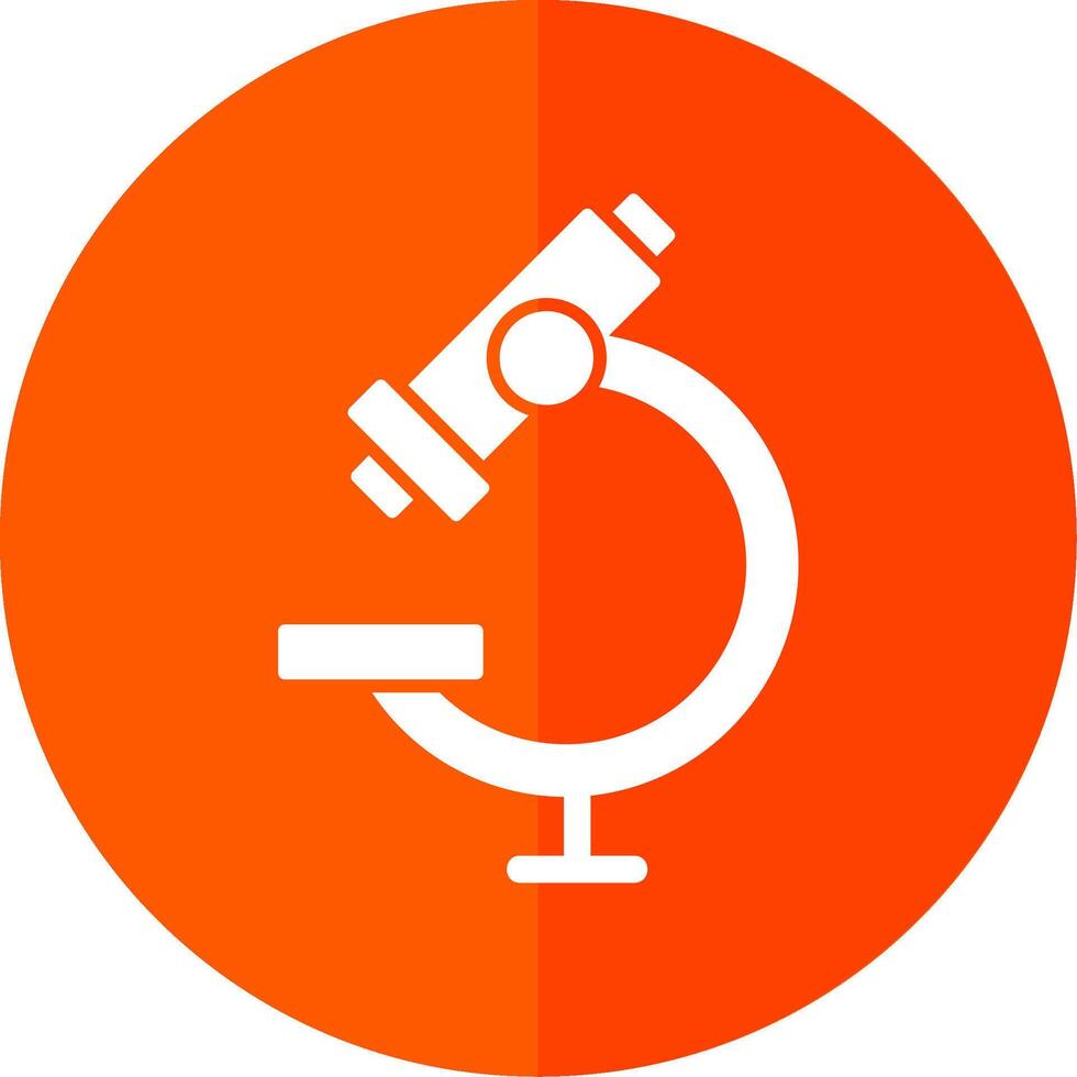 Microscope Glyph Red Circle Icon vector