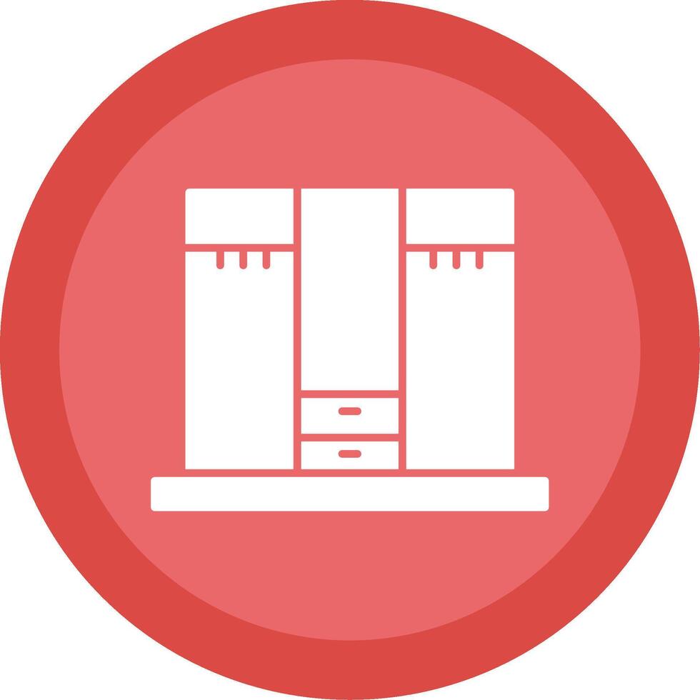 Closet Glyph Multi Circle Icon vector