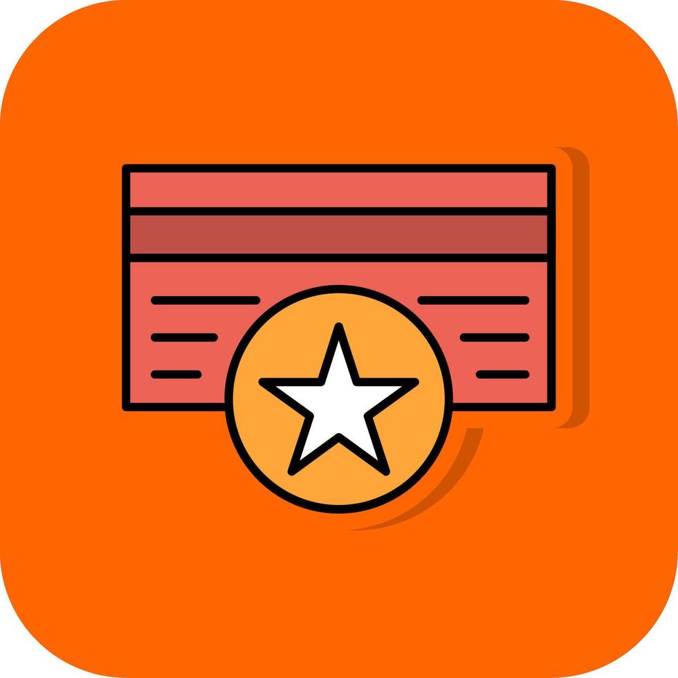 miembro tarjeta lleno naranja antecedentes icono vector