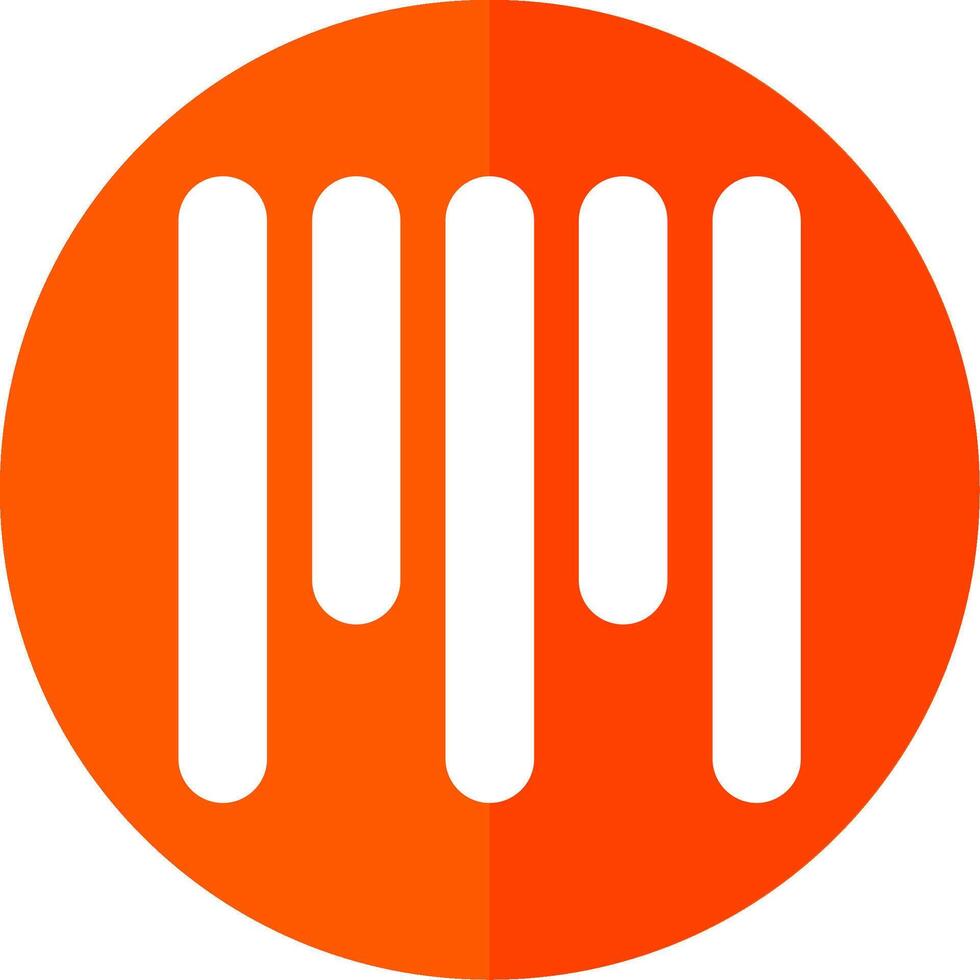 Vertical Align Top Glyph Red Circle Icon vector