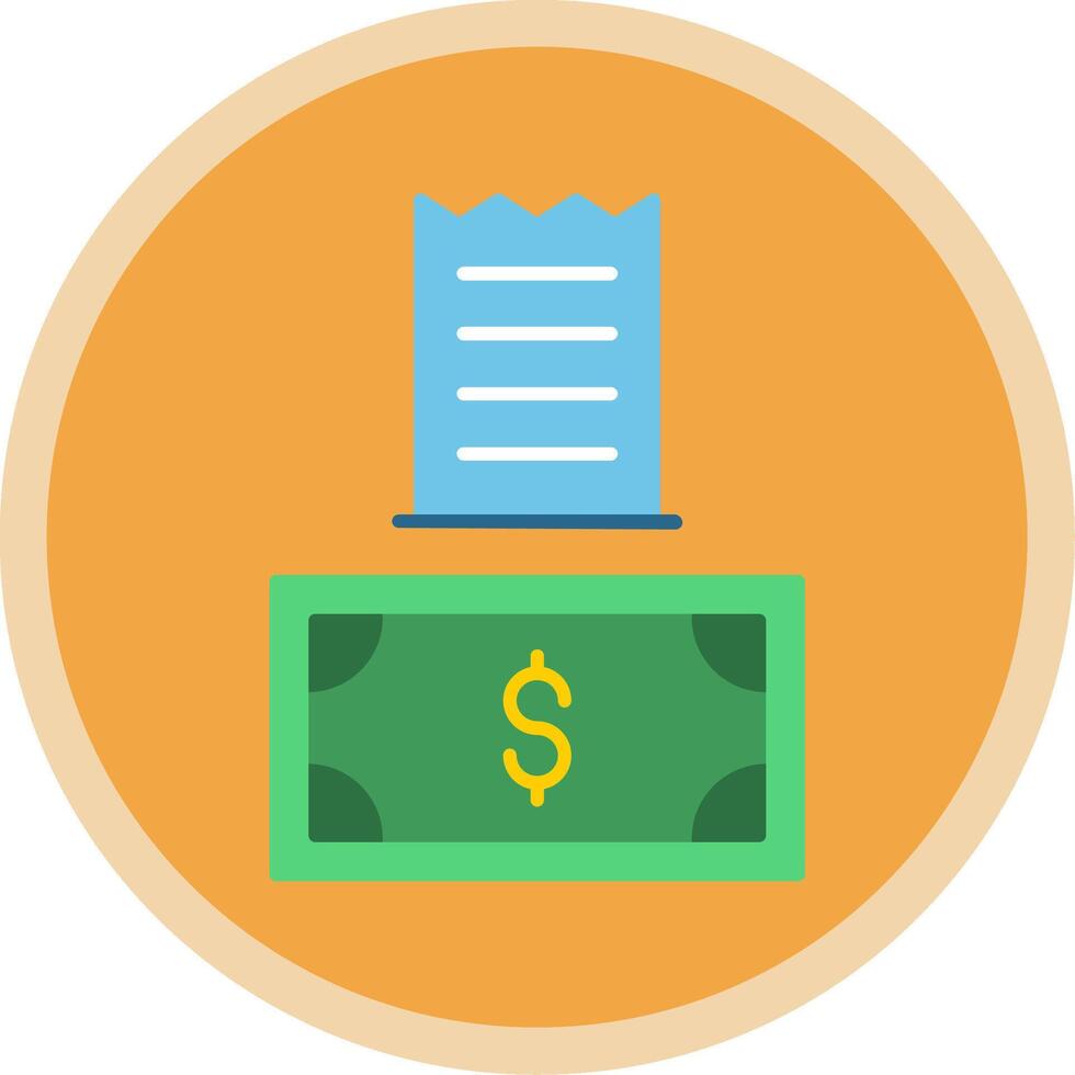 Payment Flat Multi Circle Icon vector