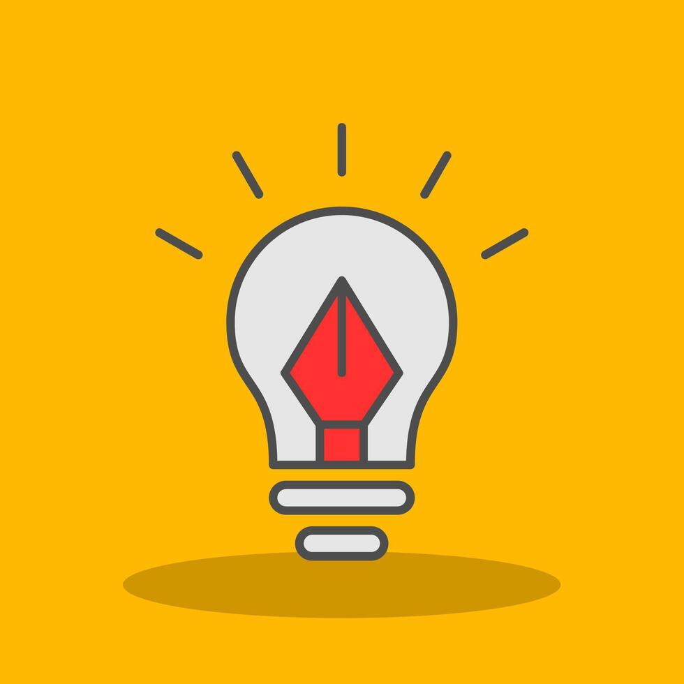 Design Thinking Filled Shadow Icon vector