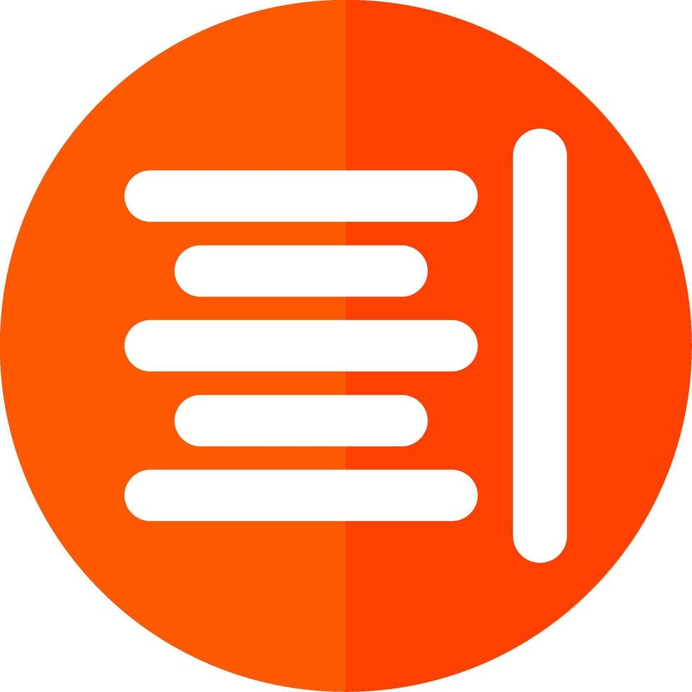 Horizontal Align Glyph Red Circle Icon vector
